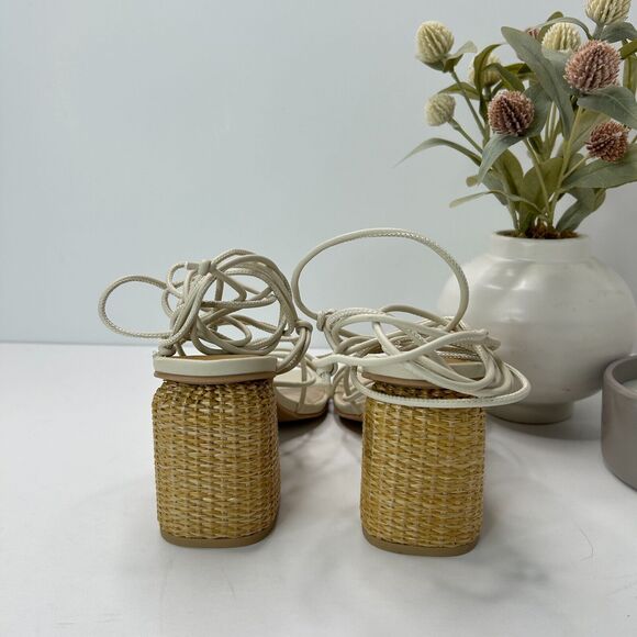 Dolce Vita Nika Strappy Block Heel Sandals Square Toe Cream Women’s US 10 NWOB - Picture 5 of 11